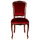 Chair in walnut wood & red velvet baroque style s1