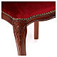 Chair in walnut wood & red velvet baroque style s6