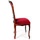 Chair in walnut wood & red velvet baroque style s7