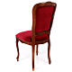 Chair in walnut wood & red velvet baroque style s9