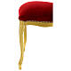 Silla de madera de nogal estilo barroco acabado pan de oro y terciopelo rojo s6