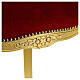 Silla de madera de nogal estilo barroco acabado pan de oro y terciopelo rojo s8
