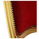 Silla de madera de nogal estilo barroco acabado pan de oro y terciopelo rojo s9