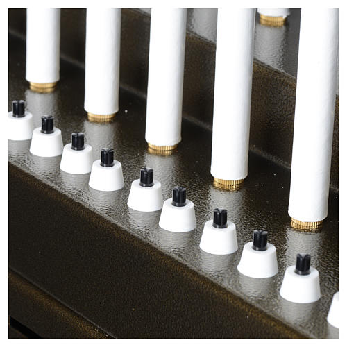 Porte-cierge électrique offrandes 31 bougies ampoules 12V boutons 8