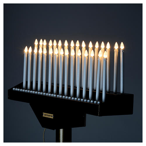 Porte-cierge électrique offrandes 31 bougies ampoules 12V boutons 9