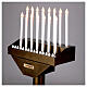 Electric votive offering with 15 candles, 12V lights and buttons s5
