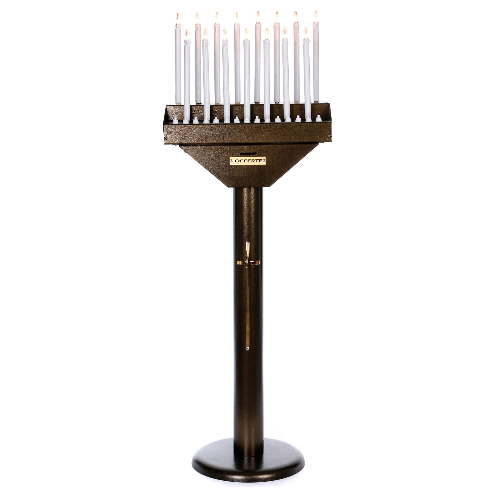 Porte-cierge En Bois De Manguier Holyart - Diamètre Bougie 4 Cm, Base 8.5 Cm, Naturel, Pour Décoration Maison, église, Ambiance - 9