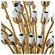 Blume-Opferlichtständer 31 Kerzen Messing 24Kt Goldbad s3