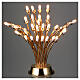 Świecznik wotywny elektroniczny 31 świec mosiądz złoto 24k s4