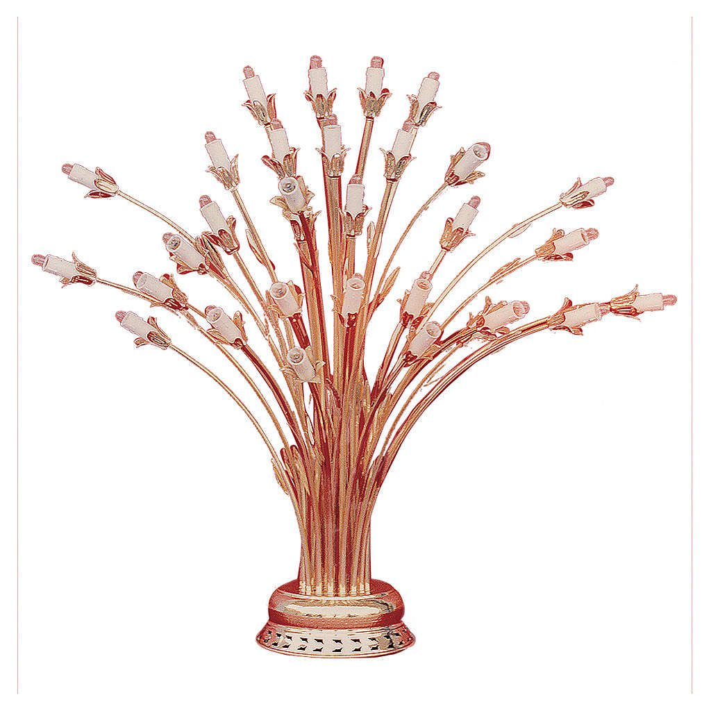 Electric votive 31 candles 24K goldplated brass online sales on