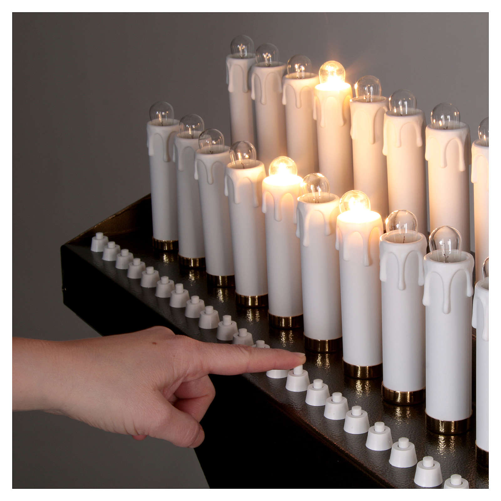 Electric votive 31 lights 24Vcc with buttons online sales on