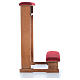 Kneeler Assisi model, light brown with red fabric s3