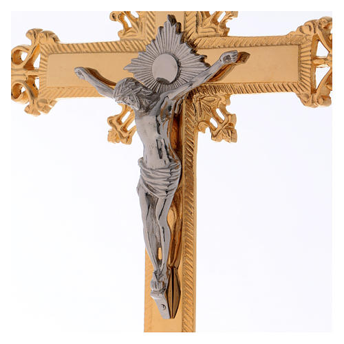Altarkreuz 75 cm aus vergoldetem Messing 2