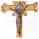 Altar crucifix 75 cm in golden brass s2