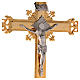 Altar crucifix 75 cm in golden brass s3