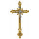 Altar crucifix 105 cm in golden brass s2