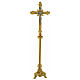 Altar crucifix in gold-plated brass 41 inches s1
