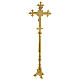Crucifix d'autel 78 cm en laiton doré s4