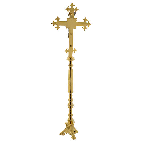 Altar crucifix in gold-plated brass 31 inches 4