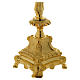 Altar crucifix 40 cm in golden brass s3