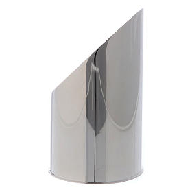 Blumenvase Mod. Diago versilberten Messing 12cm s4