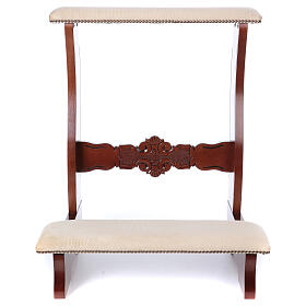 Kneeling stool for best men and maids of honour in hickory ivory velvet