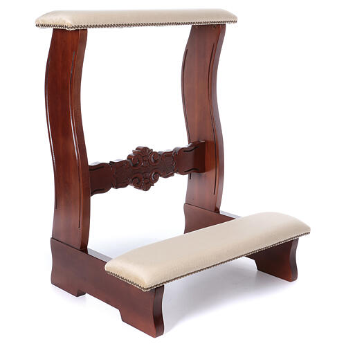 Kneeling stool for best men and maids of honour in hickory ivory velvet 5