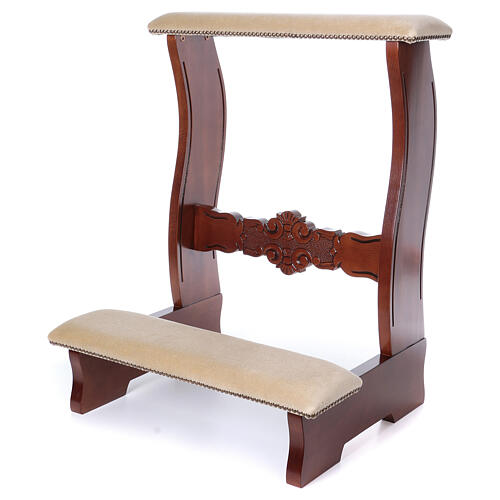 Kneeling stool for best men and maids of honour in hickory ivory velvet 3