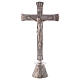 Croix d'autel laiton argenté 24 cm s1