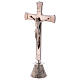 Croix d'autel laiton argenté 24 cm s3