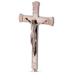 Krzyż ołtarzowy mosiądz posrebrzany 24 cm