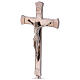 Cruz de altar latão prateado 24 cm s2