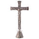 Silver-plated altar cross of brass 9 1/2 in s1