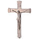 Silver-plated brass altar cross with antique base s2