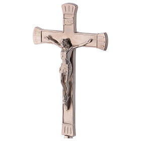 STOCK Altarkruzifix Messing versilbert, 24 cm