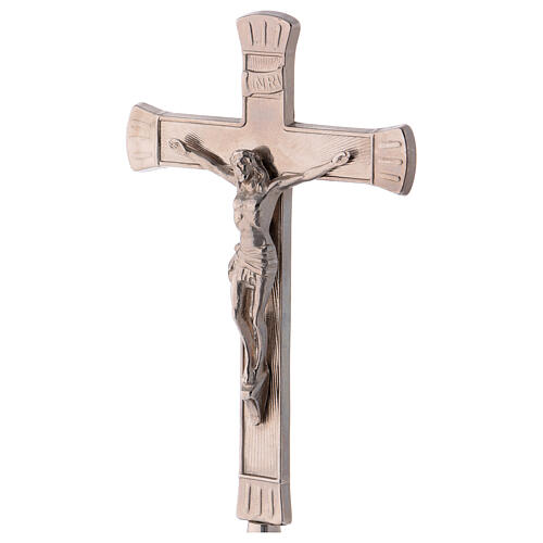 STOCK Altarkruzifix Messing versilbert, 24 cm 2