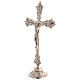 STOCK Altar crucifix of silver-plated brass 9 in s3