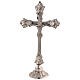 STOCK Altar crucifix of silver-plated brass 9 in s6