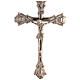 STOCK Crucifix d'autel 24 cm laiton argenté s2