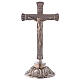STOCK Crucifixo de altar 24 cm latão prateado s1