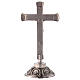 STOCK Crucifixo de altar 24 cm latão prateado s3