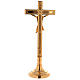 Completo da altare croce e candelieri ottone dorato 24k decoro alla base s4