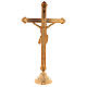 Set d'autel croix et chandeliers bas laitons doré 24k s5
