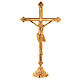 Altar set with small candlesticks 24-karat gold plated brass s6