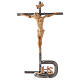 Altar cross of silver-plated casted brass h 32 cm s1