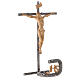 Altar cross of silver-plated casted brass h 32 cm s8