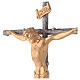Cruz de altar plateada de latón fundido h. 32 cm s2