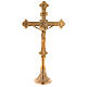 Altar cross in 24K golden brass decorated with stars s1
