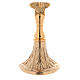 Altar cross in 24K golden brass decorated with stars s3