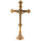Altar cross in 24K golden brass decorated with stars s4